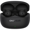 Écouteurs OnePlus Nord Buds 4 Pro noirs dans leur boîtier de charge ouvert, logo ONEPLUS et témoin vert